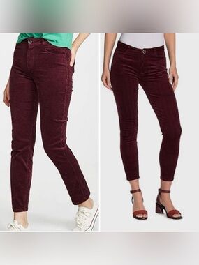 PAIGE Hoxton Ankle Corduroy Slim Crop Pants